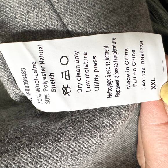 Lauren Ralph Lauren Light Grey Wool Hitchcock Satin Back Button Vest NWT XXL - Picture 8 of 8